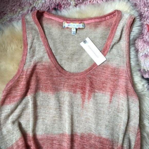 Anthro Eri Ali Striped Beach Tank Asymmetrical Tee - Picture 4 of 4